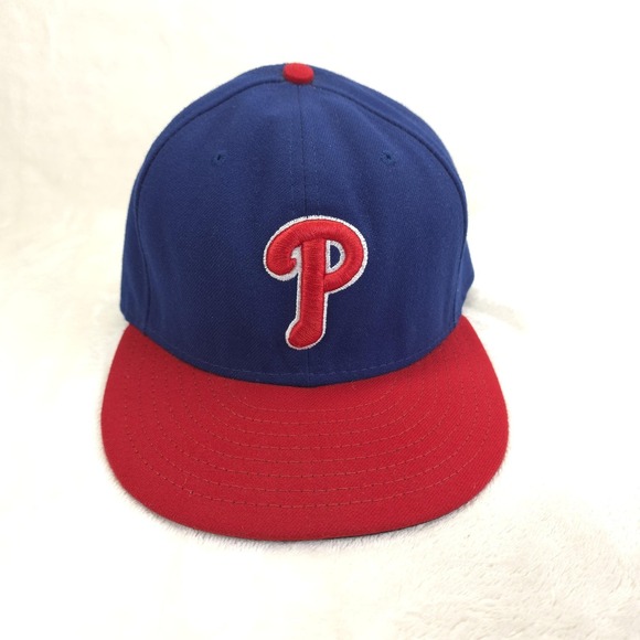 New Era Other - Philadelphia Phillies Hat Players Cap Mens 7 5/8 Blue MLB Baseball Made in USA